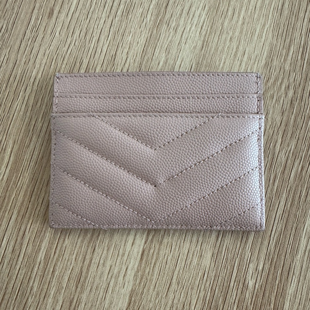 YSL Saint Laurent Cassandre Card Case Holder in Pale Blush | Case grain de Poudr - Picture 3 of 12